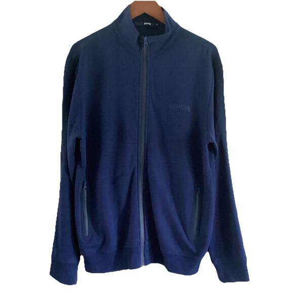 Vilebrequin Men’s Full Zip Track Jacket M Navy | Minimalist Designer Streetwear - Picture 3 of 11